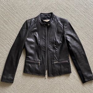 Michael Kors Leather Moto Jacket